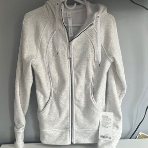 Scuba full zip hoodie *plush size 6